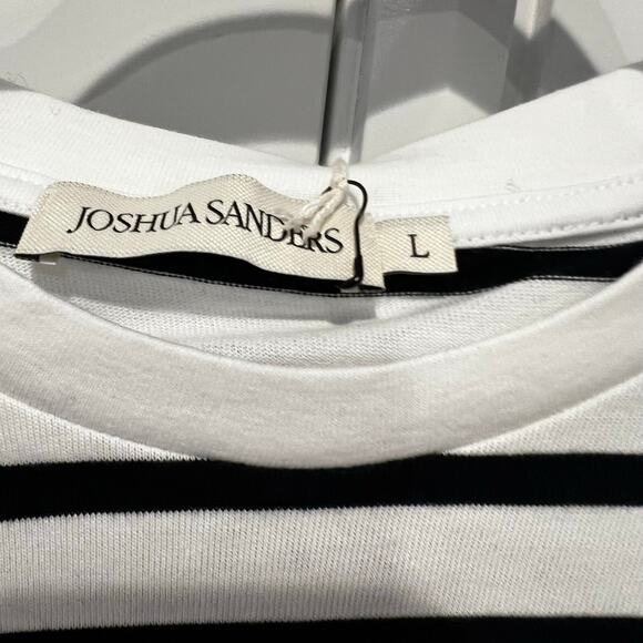 Joshua Sanders Women's Striped Graphic T-Shirt Long Sleeve Marine Size Large NWT - Picture 11 of 11